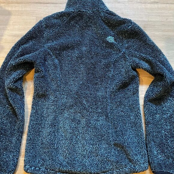 The North Face Jacket Fleece Osito 2 Teal Fuzzy Sweater Full Zip Womens Size S - Picture 6 of 6